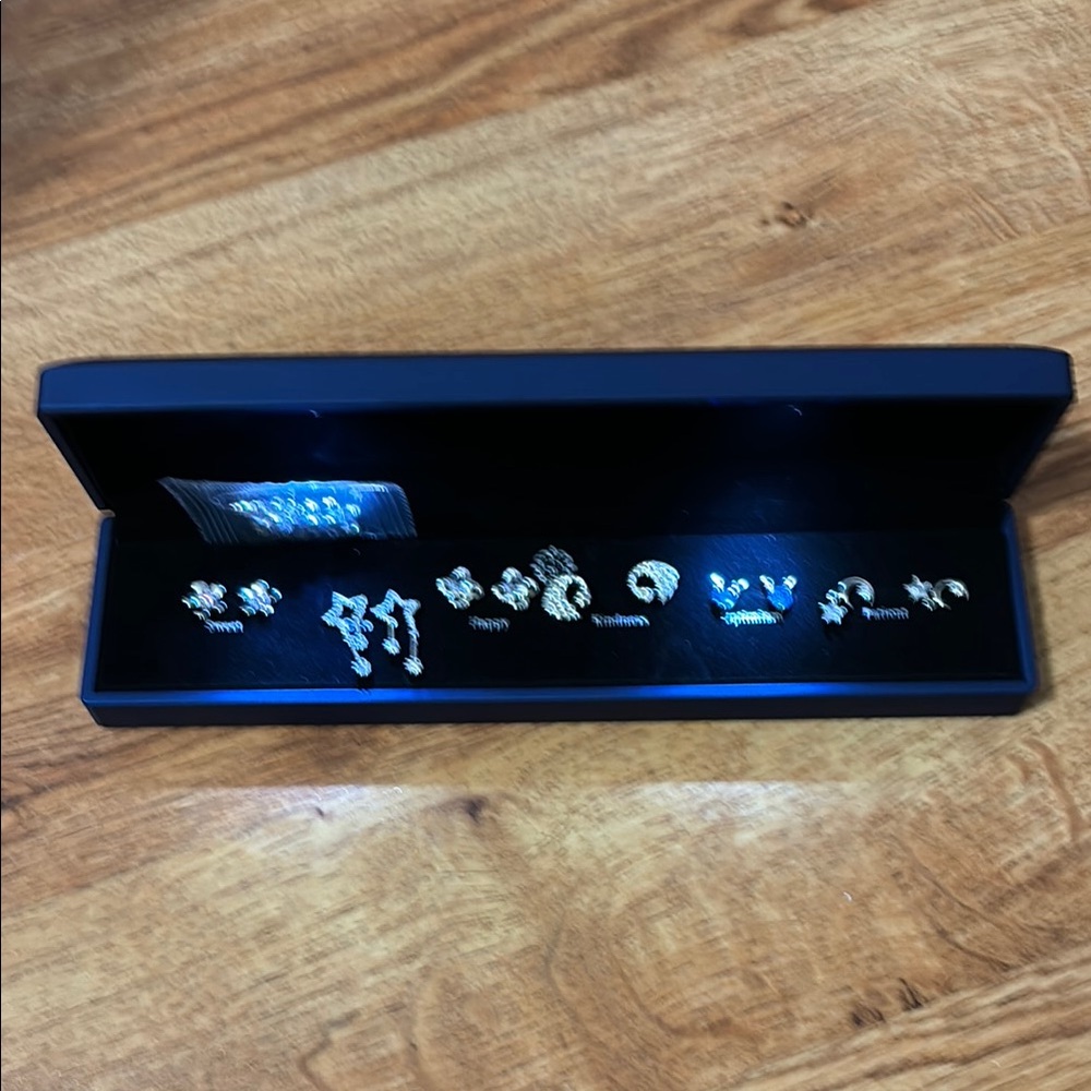 silver earring set